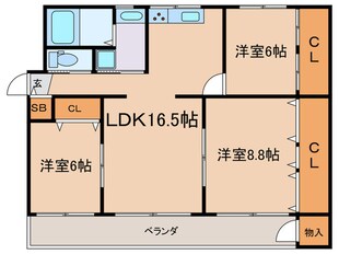 八雲マンション旧館の物件間取画像